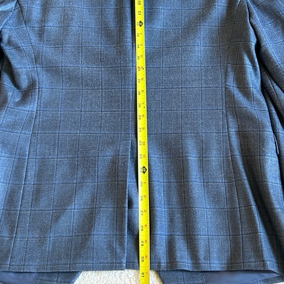 Lauren Ralph Lauren Plaid Blue Silk Wool Blend Sports Coat 44R - Picture 11 of 13